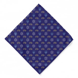Hanukkah Menorah Star of David Jewish  Bandana