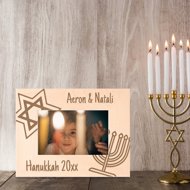 Hanukkah Menorah Star of David Simple and Classic  Engraved Frames (Creator Uploaded)