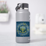 Hanukkah Menorah Star of David Wreath  Sticker<br><div class="desc">Celebrate the beauty and warmth of Hanukkah with this elegant and modern Jewish holiday design featuring a glowing menorah surrounded by a wreath of Star of David motifs and twinkling stars. The phrase “Love and Light” captures the spirit of the Festival of Lights—joy, tradition, and togetherness. Set against a deep...</div>