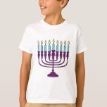 Hanukkah Menorah T-Shirt<br><div class="desc">Menorah design</div>