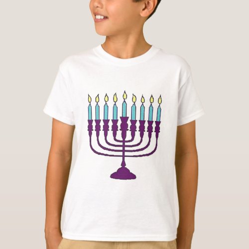 Hanukkah Menorah T_Shirt