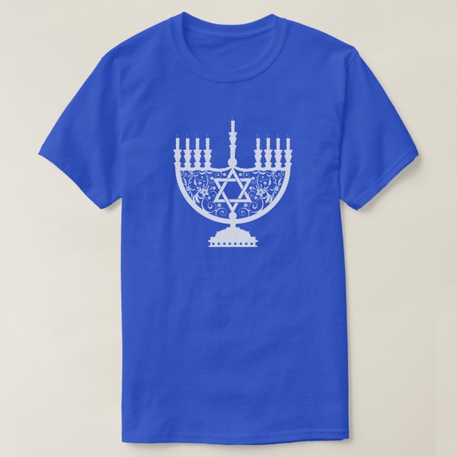 Hanukkah Menorah T-Shirt (Design Front)
