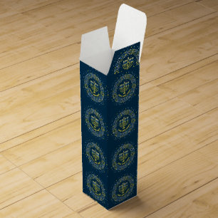 Hanukkah menorah wine box