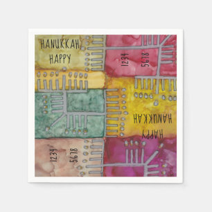 Hanukkah Menorahs Napkins