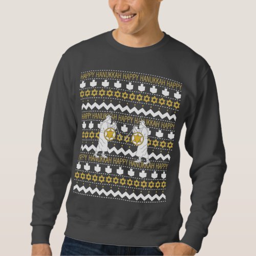 Hanukkah Mens Ugly Sweater Sweatshirt