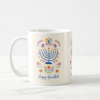 Hanukkah, minnorah coffee mug