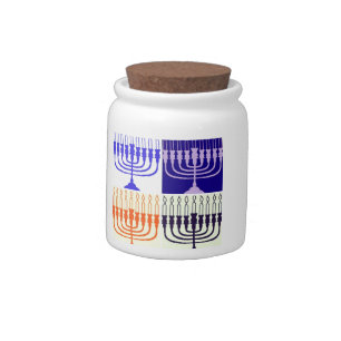 Hanukkah Minorah Candy Jar