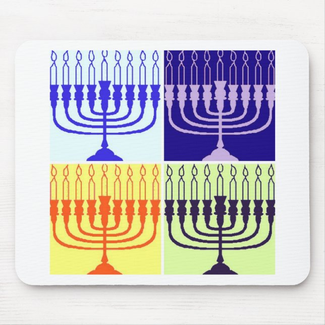 Hanukkah Minorah Mouse Pad (Front)