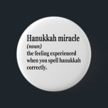 Hanukkah Miracle Funny Chanukah Jewish Definition  Button<br><div class="desc">Hanukkah, jewish, jew, chanukah, dreidel, gift, birthday, groovy, christmas, menorah</div>