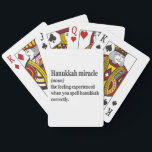 Hanukkah Miracle Funny Chanukah Jewish Definition  Poker Cards<br><div class="desc">Hanukkah, jewish, jew, chanukah, dreidel, gift, birthday, groovy, christmas, menorah</div>