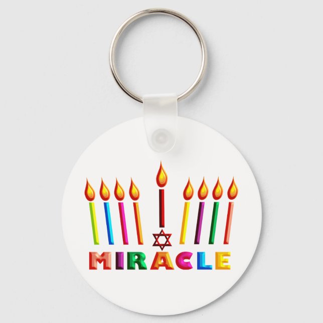 Hanukkah Miracle Keychain (Front)