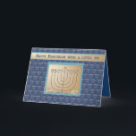 Hanukkah Money enclosed, Menorah with gold coins. Holiday Card<br><div class="desc">Hanukkah Money enclosed,  Menorah with gold coins. Happy Hanukkah</div>