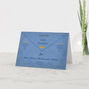 Hanukkah Money Envelope Customizable Name Holiday Card