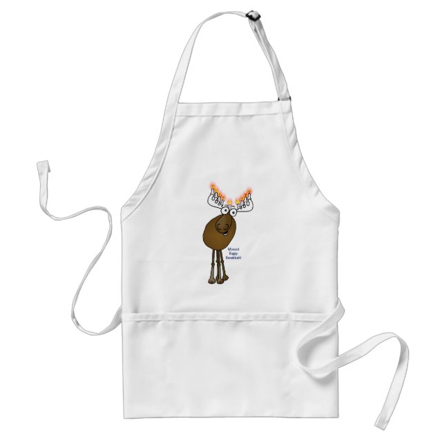 Hanukkah moose! adult apron (Front)