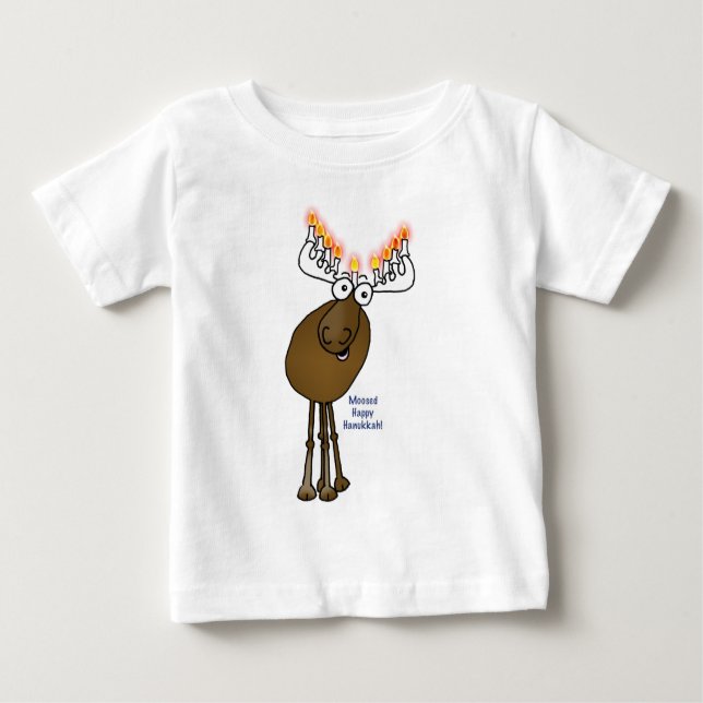 Hanukkah moose! baby T-Shirt (Front)