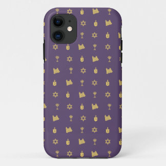 Hanukkah Motif purple iPhone 5 Barely There 11 Case