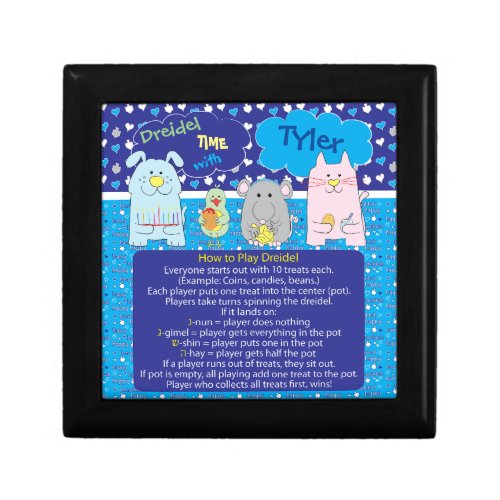 Hanukkah Mouse and Friends Dreidel Box