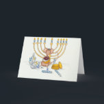 Hanukkah Mouse Holiday Card<br><div class="desc">This little mouse has found some Hanukkah treats!</div>