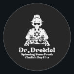 Hanukkah Mr Dreidel Dj Funny Chanukkah Jewish Men  Classic Round Sticker<br><div class="desc">Hanukkah Mr Dreidel Dj Funny Chanukkah Jewish Men Boys Kids</div>