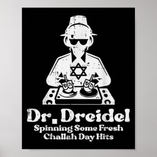 Hanukkah Mr Dreidel Dj Funny Chanukkah Jewish Men  Poster