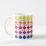 Hanukkah Mug "3D Dreidels"<br><div class="desc">Colorfully Fun Hanukkah mug. "3 D Dreidels" Chanukah Mug. Personalize mug by deleting text and replacing with your own message. Choose your favorite font style, color, and size. Create a simply simple gift by adding some goodies to the mug, wrap it in cellophane and tie it with a bow. Enjoy!...</div>