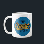 Hanukkah Mug "Happy Chanukah EST 139 BCE"<br><div class="desc">Hanukkah Mug "Happy Chanukah EST 139 BCE" Chanukah Mug. Personalize by deleting, "Happy" "EST 139 BCE" We love you, Mommy! Becky & Jacob", then choose your favorite font style, size, color and wording to personalize your mug! Create a simply simple gift by adding some goodies to the mug, wrap it...</div>