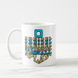 Hanukkah Mug "O Dreidel Dreidel Dreidel..."<br><div class="desc">Blue and Gold Hanukkah mug. "O Dreidel Dreidel Dreidel Now Dreidel We Shall Play" Chanukah Mug. Personalize by deleting, "Happy Chanukah, Bubbie! Love, Amy & Jason", then choose your favorite font style, size, color and wording to personalize your mug! Create a simply simple gift by adding some goodies to the...</div>