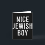Hanukkah Nice Jewish Boy Cool Chanukah Festival Je Card<br><div class="desc">Hanukkah Nice Jewish Boy Cool Chanukah Festival Jewish Gift</div>