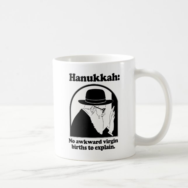 Hanukkah - No awkward virgin births Coffee Mug (Right)