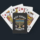 Hanukkah Not Today Santa Jewish Chanukah  Poker Cards<br><div class="desc">Hanukkah Not Today Santa Jewish Chanukah</div>