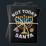 Hanukkah Not Today Santa Jewish Chanukah  Wrapping Paper Sheets<br><div class="desc">Hanukkah Not Today Santa Jewish Chanukah</div>