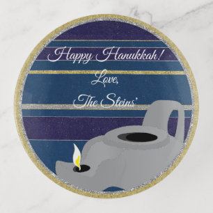 Hanukkah Oil Lamp Trinket Tray