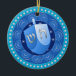 Hanukkah Ornament<br><div class="desc">These are also great for gifts or to use as the finishing touch of class on your gift wrapping. Thanks so much for being here. Please bookmark me and come to Zazzle via my link: https://www.zazzle.com/store/sharonrhea ... . or https://www.zazzle.com/store/ornaments_only ... Thank you, and I hope your holy days are the...</div>