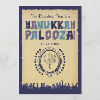 Hanukkah Palooza Invitation by Lowschmaltz at Zazzle