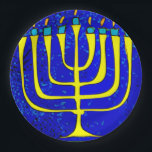 Hanukkah Paper Plates<br><div class="desc">Our Hanukkah collection showcases our signature menorah design, so you can pay tribute to your heritage in a festive way. Whether you’re looking for comfy T-shirts or stylish throw pillows—or you want to adorn your walls or holiday table with cool decor—we have something for everyone. You can use our greeting...</div>