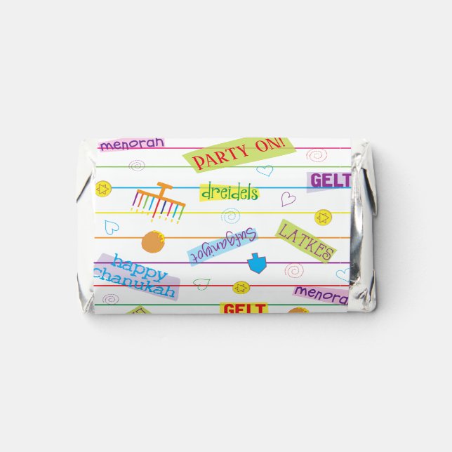 Hanukkah Party Design Hershey's Miniatures (Front)