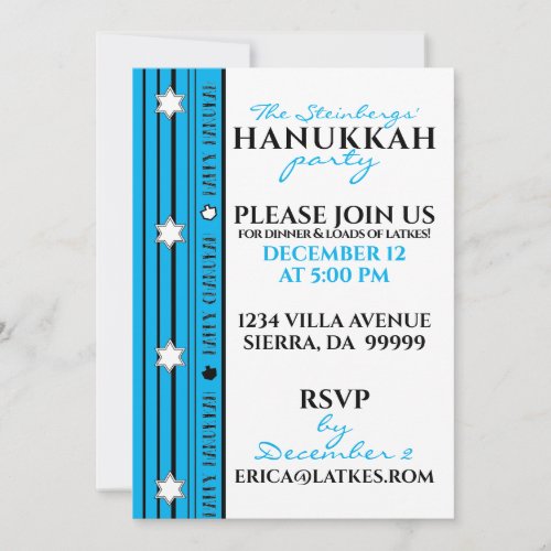 Hanukkah Party Fun Invitation
