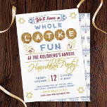 Hanukkah Party Funny | Whole Latke Fun Invitation<br><div class="desc">These Hanukkah party invitations feature the humorous phrase, "We'll have a whole latke fun." They include drawings of dreidels, menorahs and more embellishments. The color palette is gray-blue, marsala red, gold and brown on white. Throw a fun Hanukkah party with these unique invites! Use the easy templates to add your...</div>