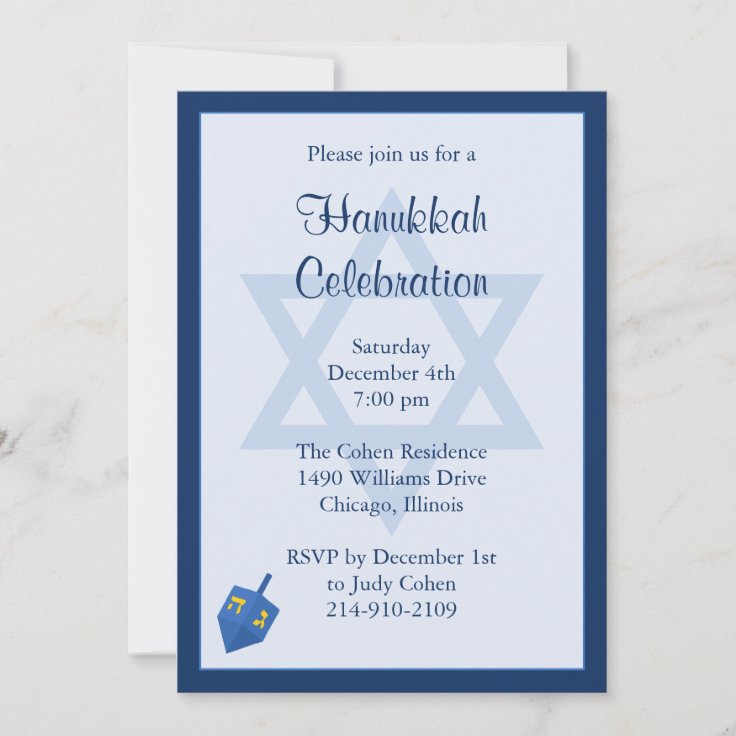 Hanukkah Party Invitation | Zazzle