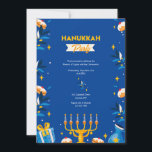 Hanukkah Party Invitations<br><div class="desc">Invite family and friends to celebrate the holiday of lights with this handsome invitation. The card is easy to customize with your wording, font and font color. Not exactly what you're looking for? All our products can be custom designed to meet your needs at no extra charge. Simply contact us...</div>