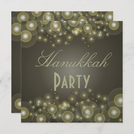 Hanukkah Party Invitations, Champagne Bubbles Invitation