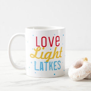 Hanukkah Party Love Light Latkes Personalized Coffee Mug
