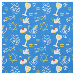 Hanukkah Pattern Fabric
