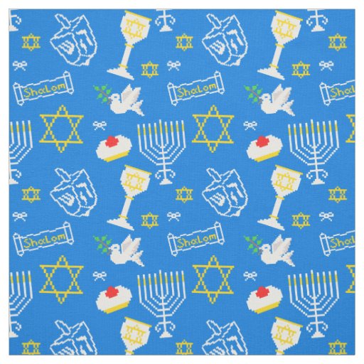 Hanukkah Pattern Fabric