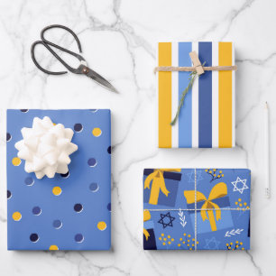 Hanukkah Pattern Gift Wrapping Paper