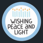 Hanukkah Peace and Light Sticker<br><div class="desc">Hanukkah design.</div>