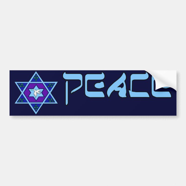 Hanukkah Peace Art Bumper Sticker (Front)