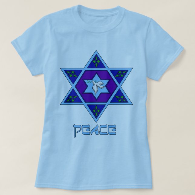 Hanukkah Peace Art T-Shirt (Design Front)