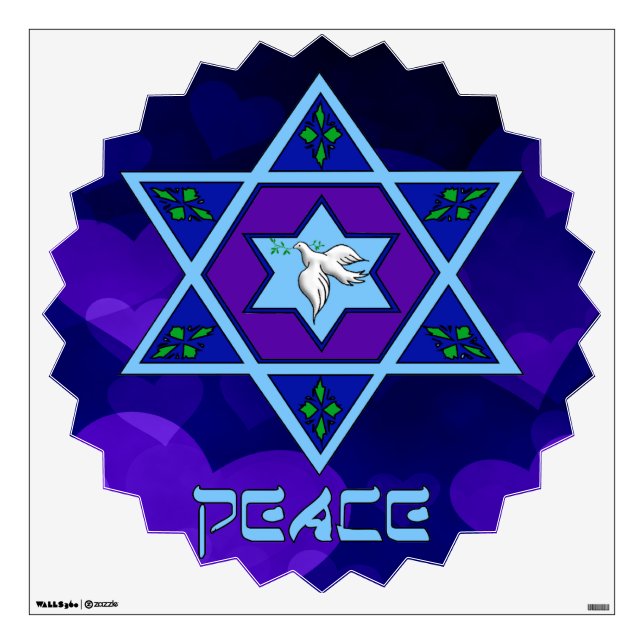 Hanukkah Peace Art Wall Decal (Front)