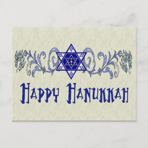 Hanukkah Peace Star Holiday Postcard